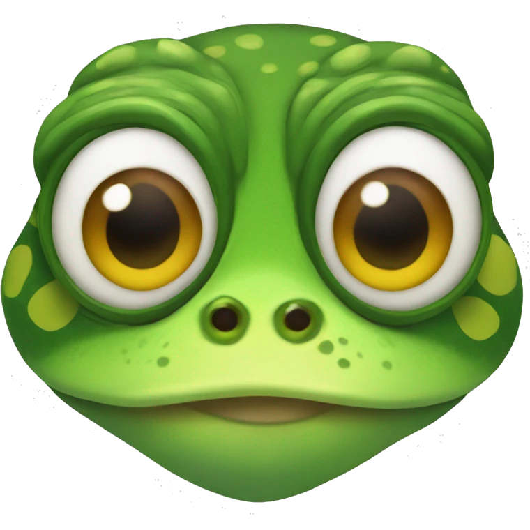 Peppe the frog as a owl emoji