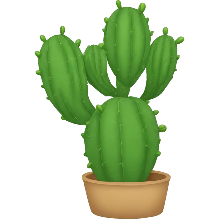 round Nopal without pot emoji
