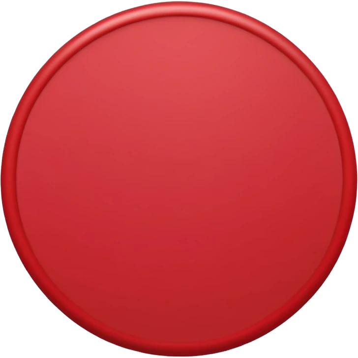 Minimal red circle with subtle thin outer ring, flat vector style, deep crimson color, transparent background, clean and modern, discord emoji size emoji