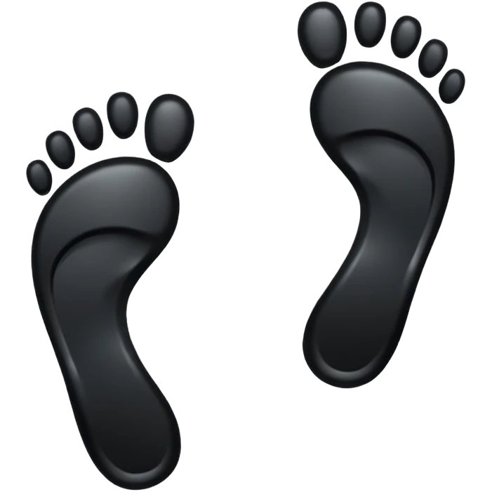 следы ног на белом фоне emoji
