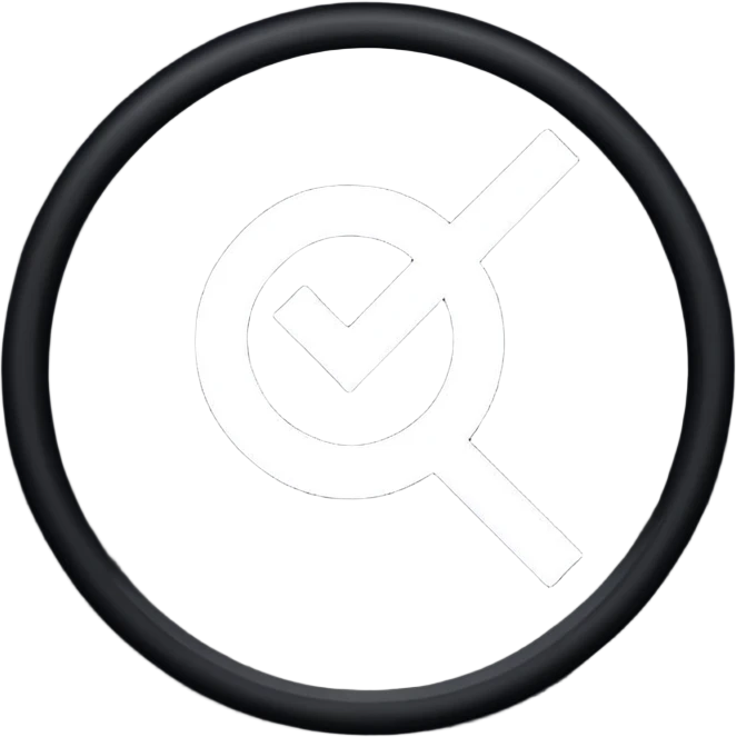 Full of black circle with a check mark on it emoji