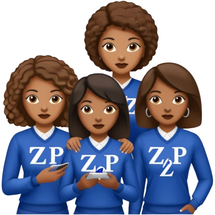 Black women zeta phi beta sorority emoji