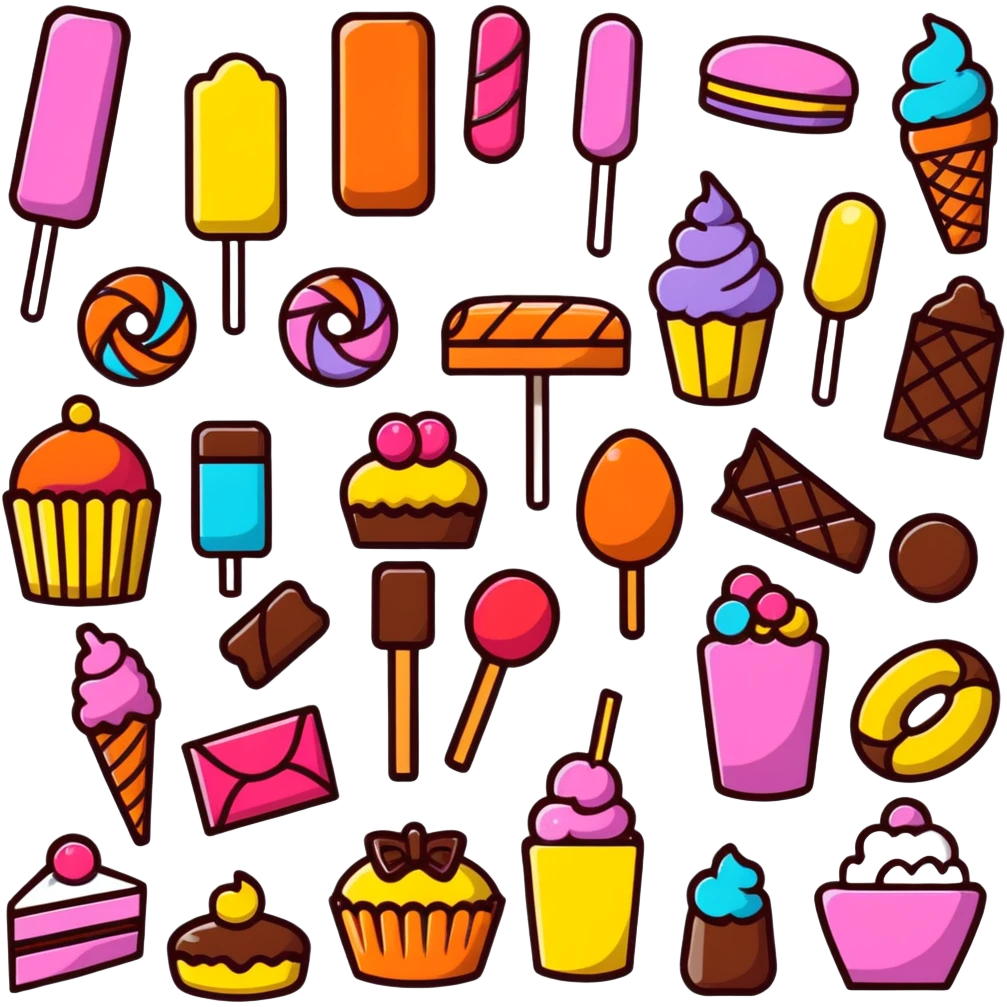 colorful confectionery items emoji