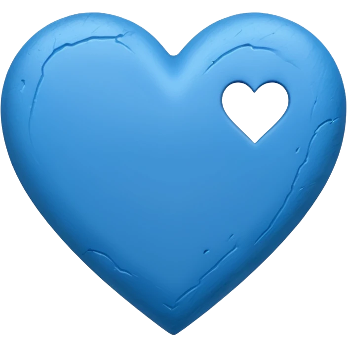 blue heart spray-painted emoji