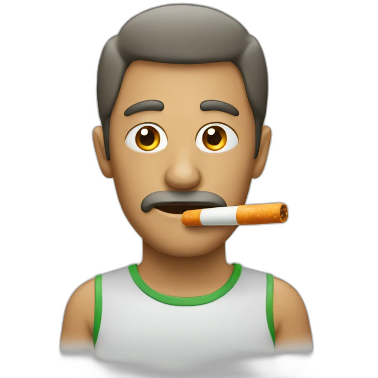 Homme qui fume un joint emoji