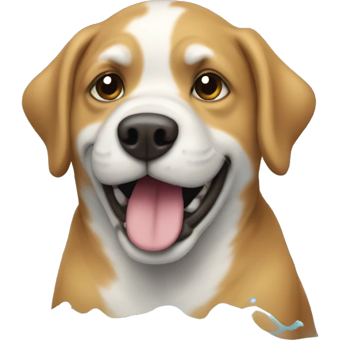 Perro en el agua emoji
