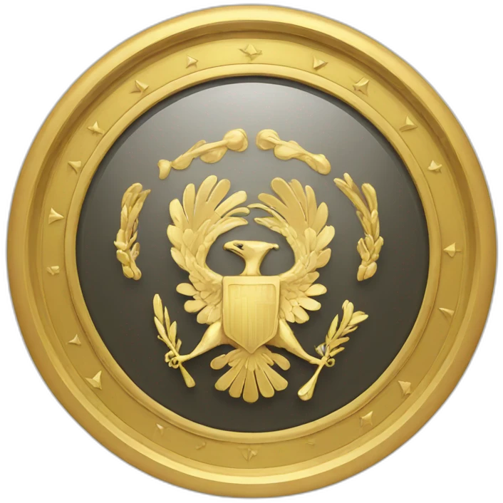 gold emblem with seal emoji