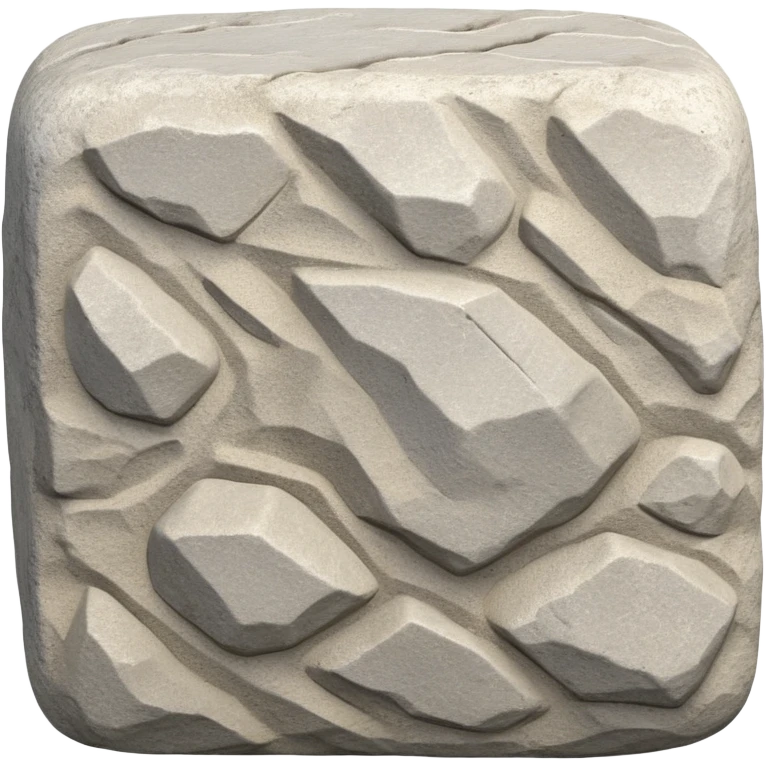 generate realistic detailed stone in 3d style with sand  emoji