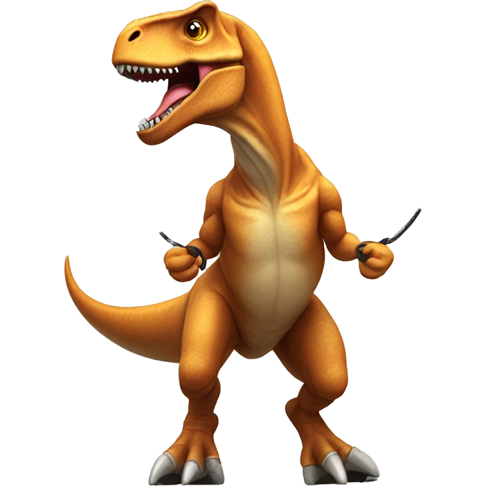 jump roping t. rex emoji