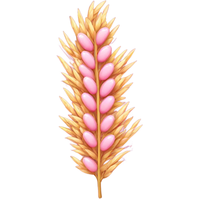 Pink wheat with glitter  emoji