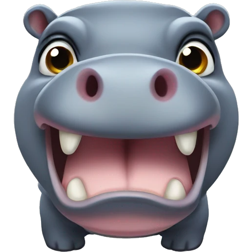 baby pygmy hippo  angry emoji