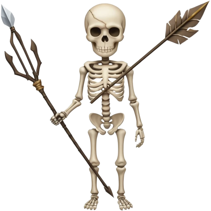 Skeleton with arrow  emoji