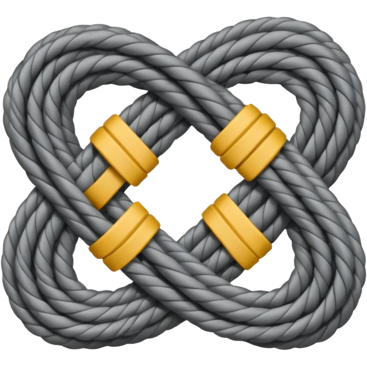 three interlaced cords symbol emoji