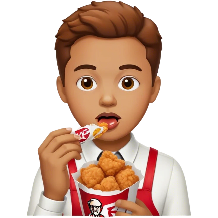 Person eating kfc emoji