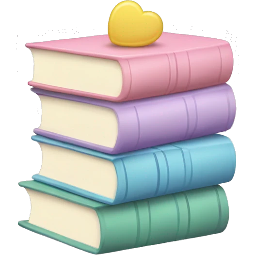 Stack of pastel books emoji