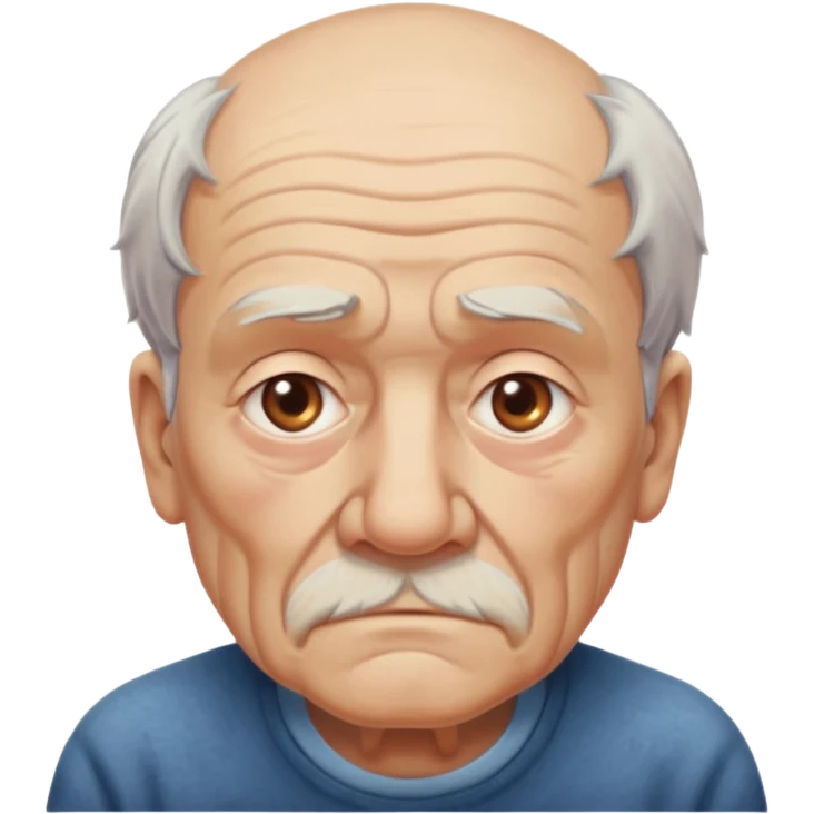 Strict Teacher – old man, serious gaze, raised chalk emoji