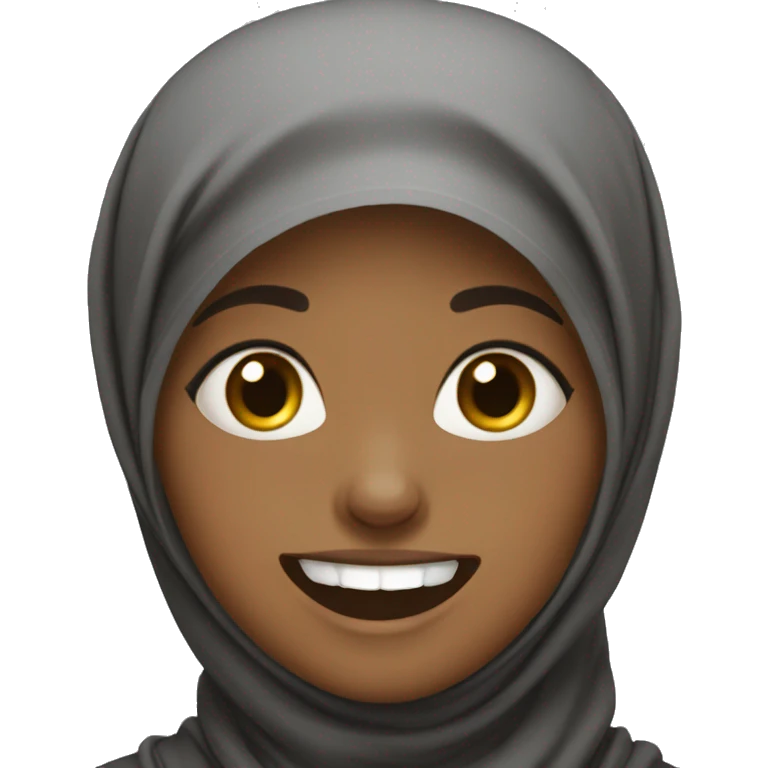 Black Hijabi cry laughing emoji