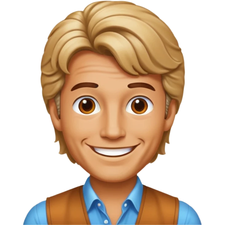 70s 80s men with hair style  emoji