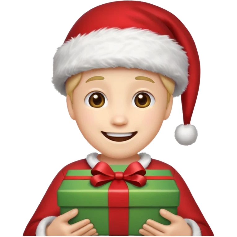 Laughing emoji with christmas emoji
