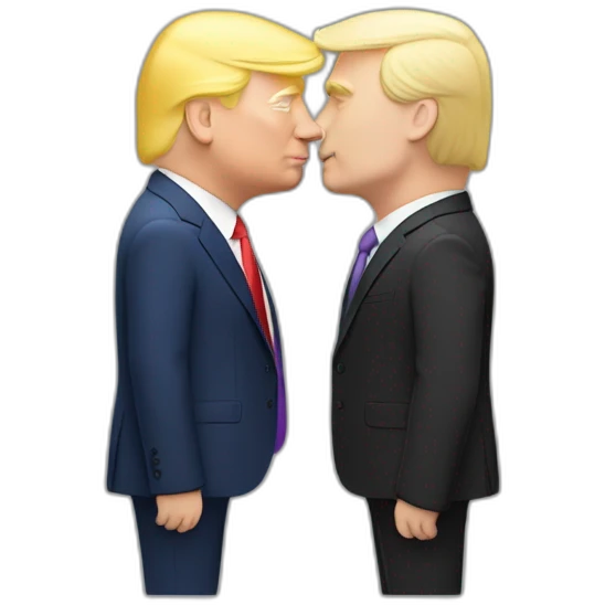 trump-and-putin-kissing,-lgbtq+ friendly, positivity, inclusiveness emoji