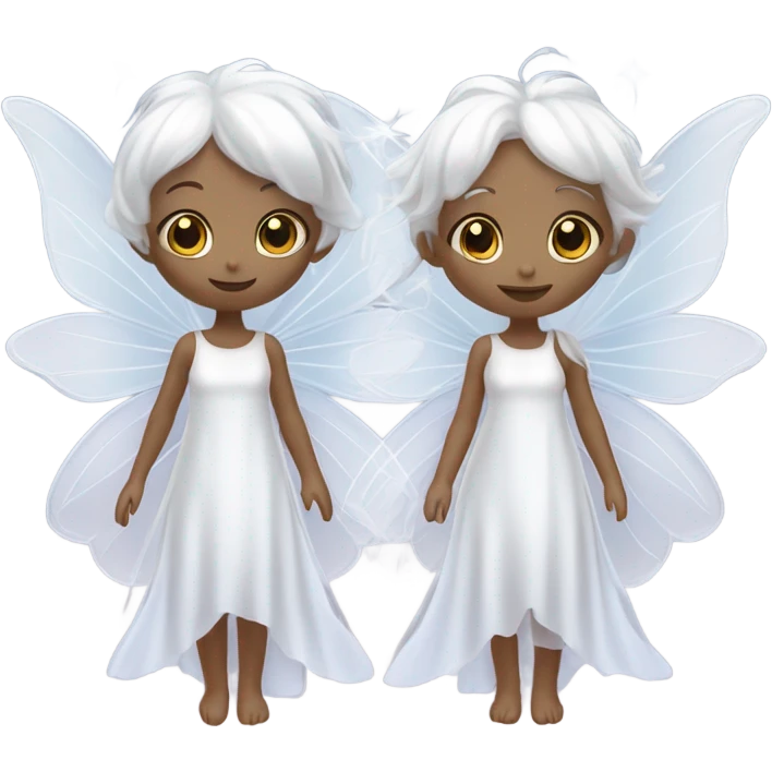 White fairy twins emoji