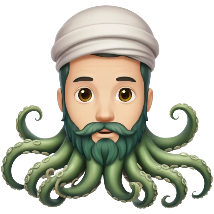 a guy with tentacles as beard emoji