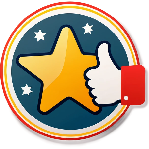 thumbs up and five star emoji
