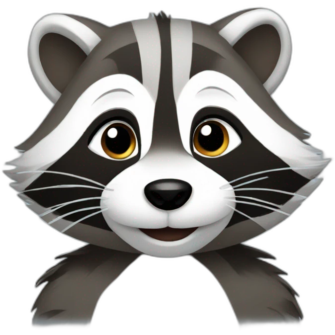 smiling raccoon emoji