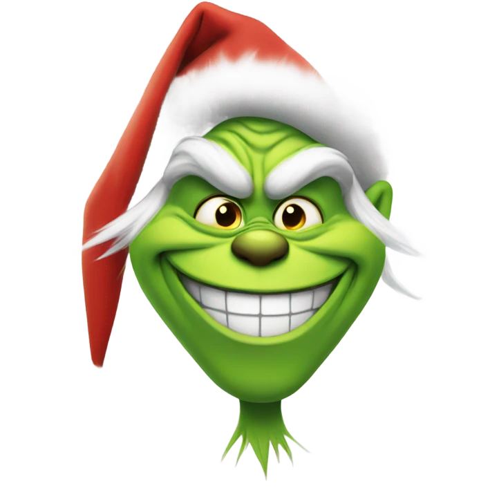 Laughing grinch emoji