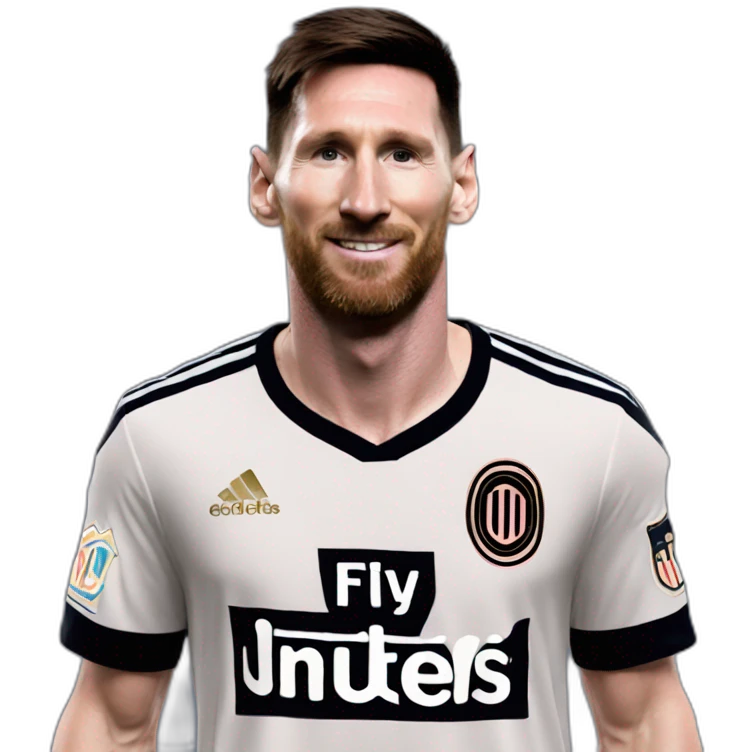 Lionel Messi with inter Miami jersey emoji