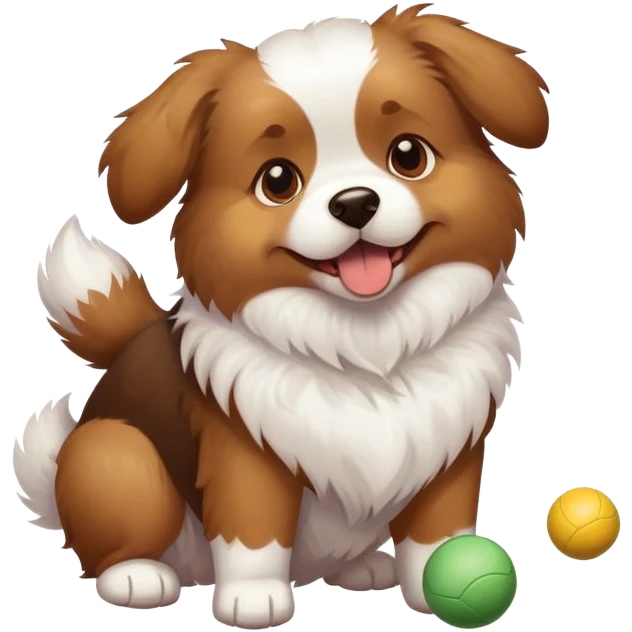 Dog with balls emoji