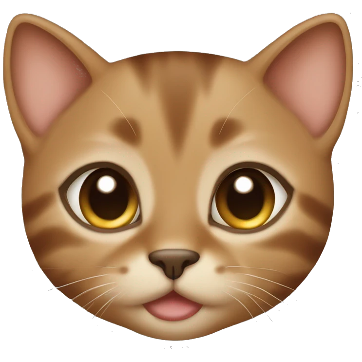 I want a model of a brown-brown kitten with sweet eyes emoji