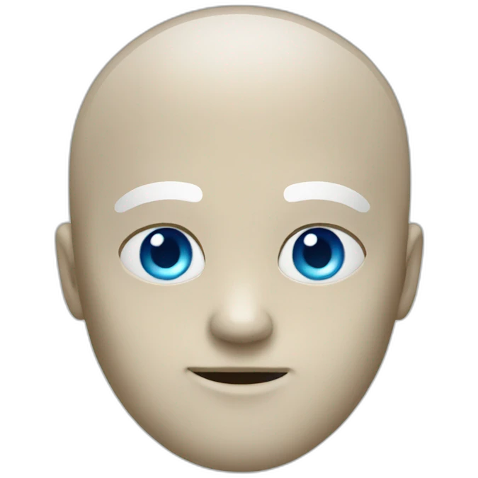 sans with blue eye emoji
