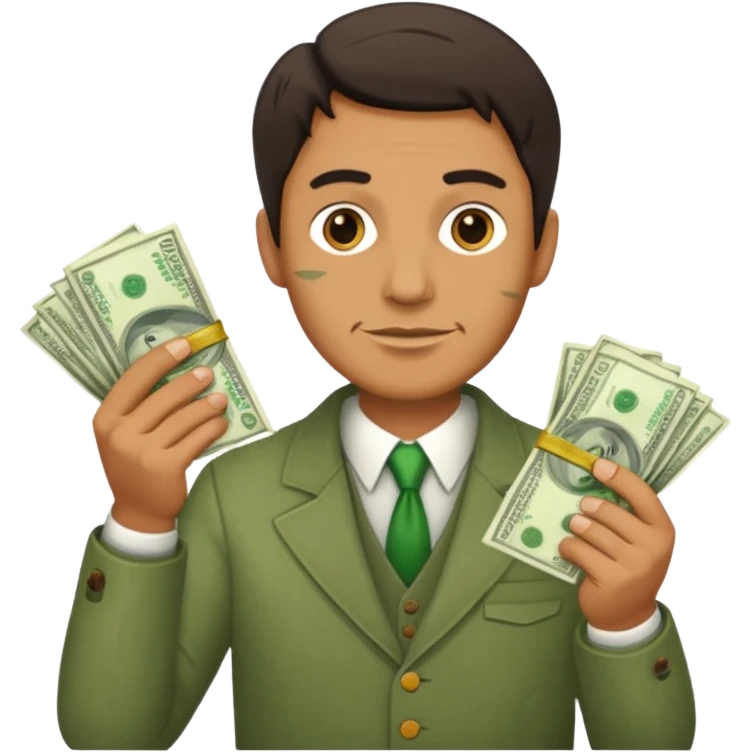 man holding money emoji