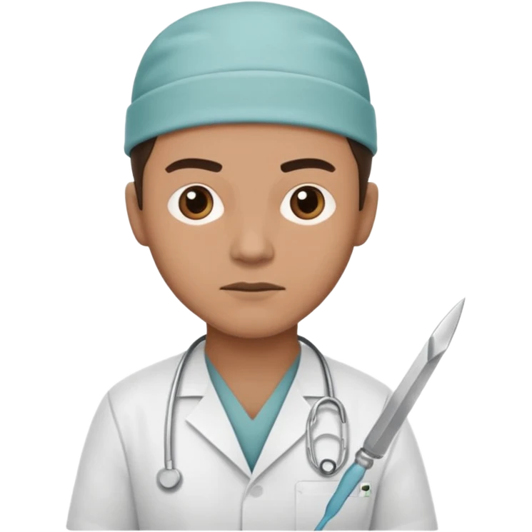 Surgeon with knife emoji