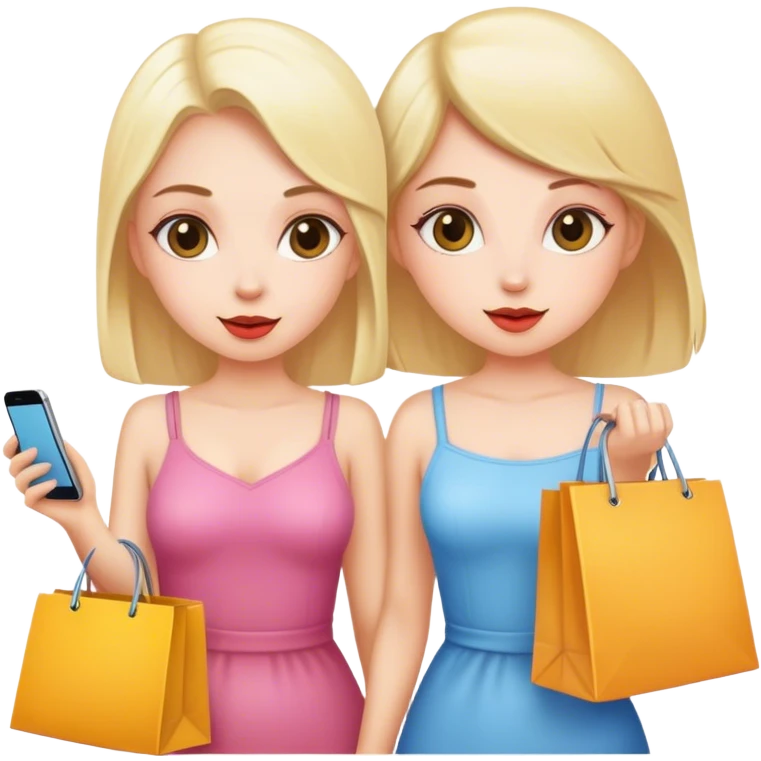 Two girls going shopping emoji
