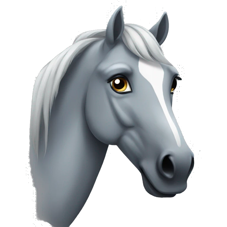 Grey big horse emoji