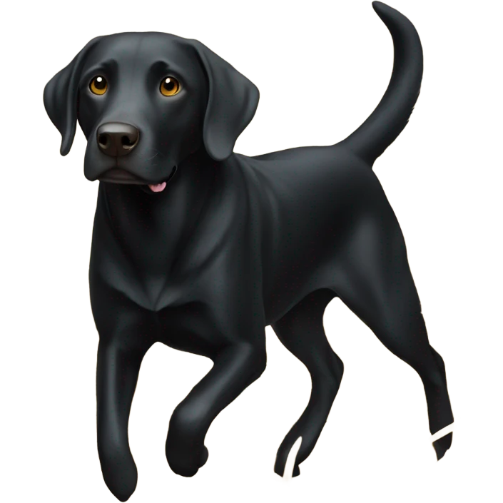 Black lab hunting emoji