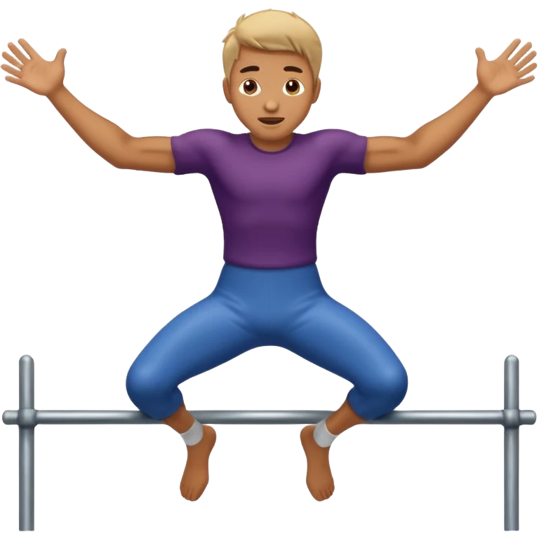 Make an emoji of a guy jumping onto a  metal bar emoji
