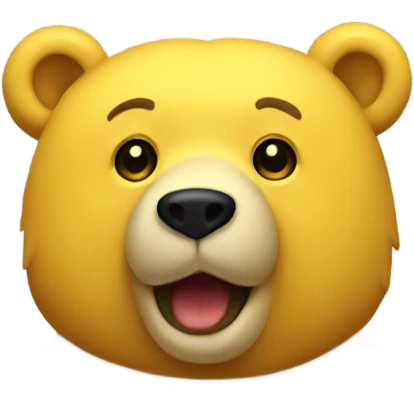 a yellow bear emoji