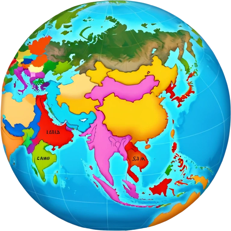 asia map emoji