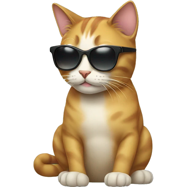 Cat with sunglasses emoji
