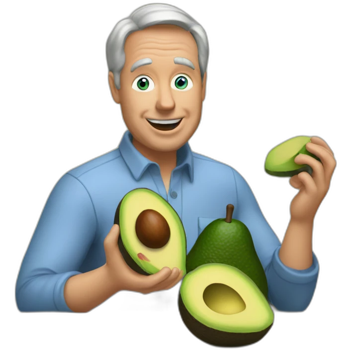 bob sternfels eating avocado emoji