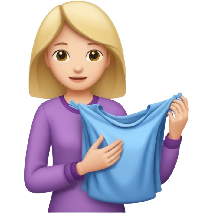 woman holding laundry emoji