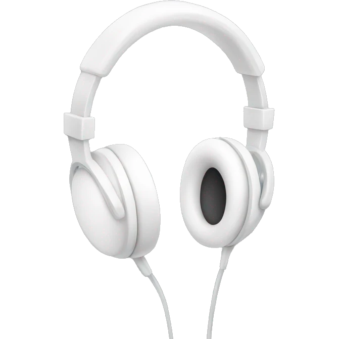 white warm headphones emoji