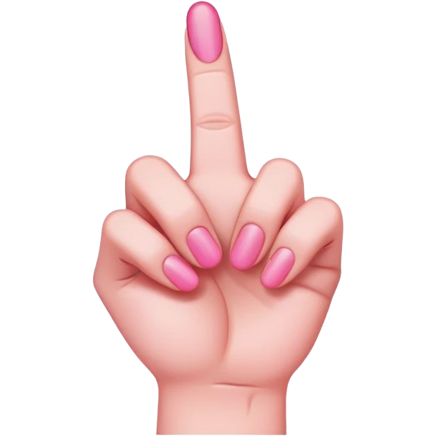 Pink middle finger  emoji