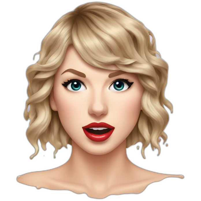 taylor-swift-selfie-milk-on-face-dripping emoji
