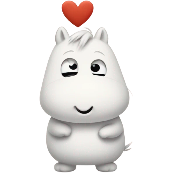 Moomin in love emoji