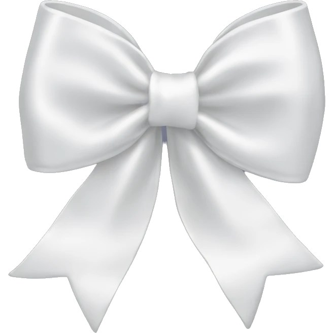 white satin bow emoji