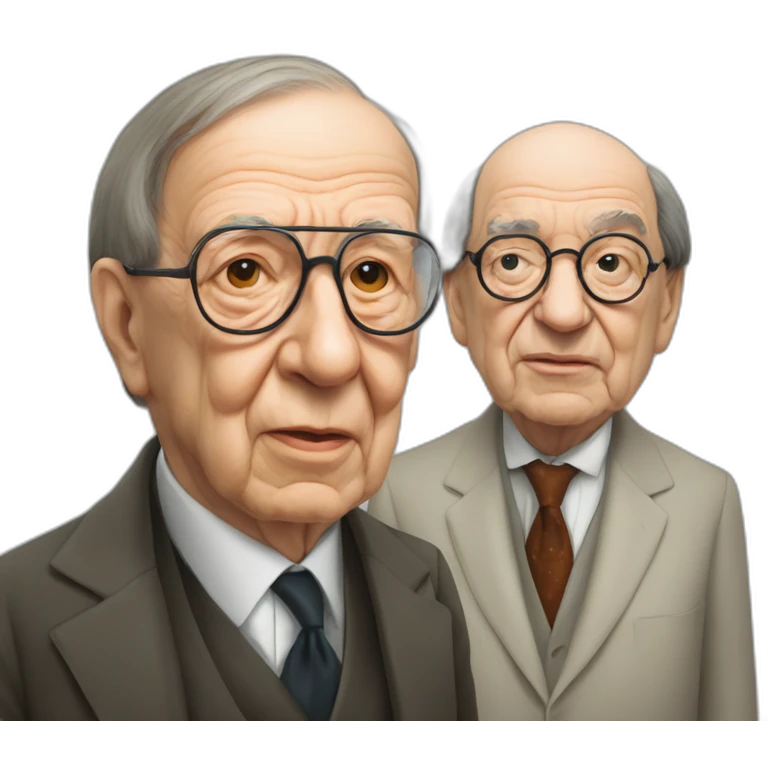 jorge luis borges with umberto eco emoji